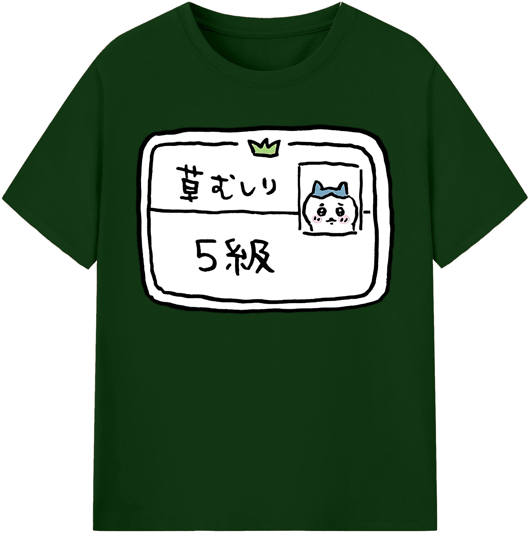 （画像用） ちいかわ ハチワレ Chii-kawa hachiware 綿100％半袖Tシャツ（フロントプリント）